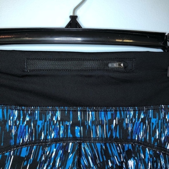 Nike Dri-Fit Running Blue & Black Capris Size Small - Picture 7 of 10